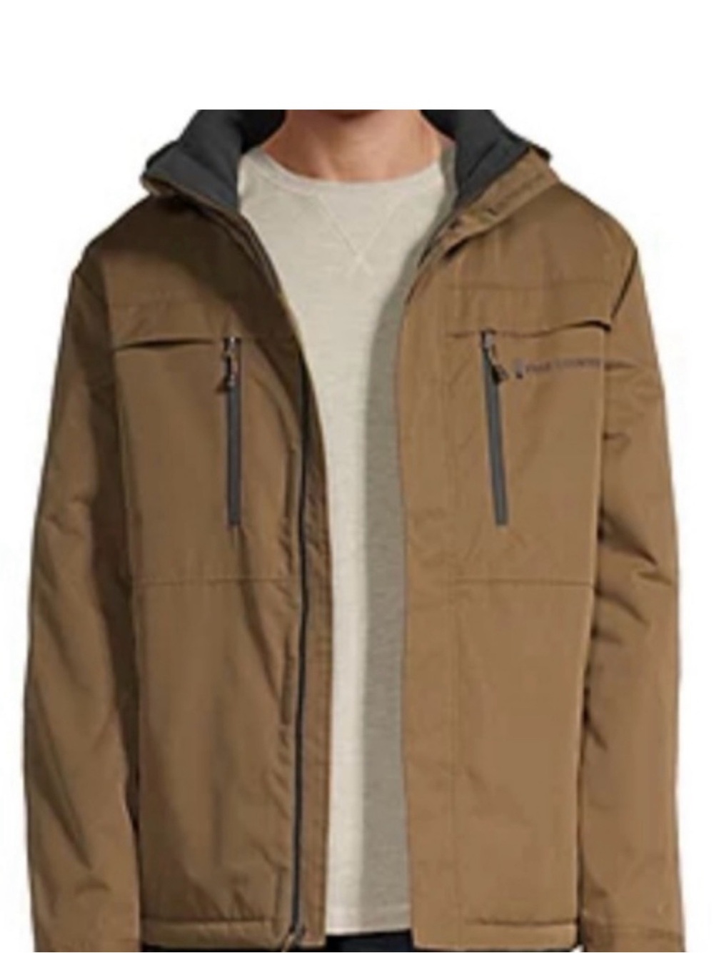 Free Country Mens Midweight Ski Jacket, Size Small, Color Brown Men's Hood